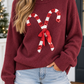 Red Candy Cane Sweater