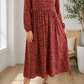 Red Leopard Plus Size Dress