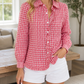 Red Plaid Frill Shirt