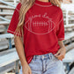 Red Rhinestone Game Day Top