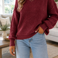 Red Ribbed Sweater