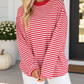 Red Stripe Oversized Top
