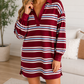 Red Stripe Polo Dress