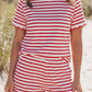 Red Stripe Scallop Set