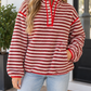 Red Striped Fuzzy Sweatshirt