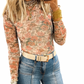 Retro Floral Mesh Top RTS