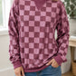 Ribbed Checkered Top