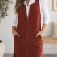 Ribbed Corduroy Zip Dress