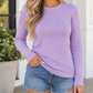 Ribbed Texture Casual Top