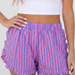 Rose Stripe Ruffle Causal Bottoms