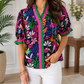 Rose Floral Frilled Blouse