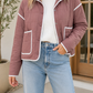 Rose Quilted Button Jacket