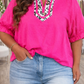 Rose Red Accent Plus Blouse RTS