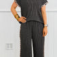 Corded Short Sleeve Leopard Set