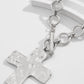 Hammered Cross Toggle Necklace Zenana New RTS