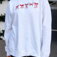 WHITE BOW EMBROIDERY SWEATSHIRT RTS