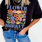 Black Flower Market Graphic Tee RTS