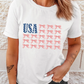 USA Flag Bow Knot Shirt RTS