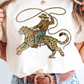 White Leopard Rodeo Graphic Shirt RTS