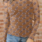 Football Sheer Mesh Long Sleeve Top