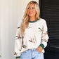 Duck Print Ribbed Pullover