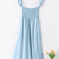 Sky Blue Off Shoulder Ruched Bust Maxi Dress