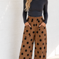 Polka-Dot Wide Leg Pants