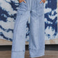 Seam-Detail Raw Hem Pants