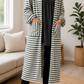 Stripe Oversized Cardigan