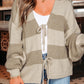 Striped Knit Bow Tie Cardigan