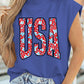 USA Floral High Neck Top RTS