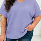 V Neck Plus Waffle Top