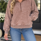 Vintage Half Zip Ribbed Sweatshirt