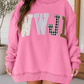 WWJD Mixed Pattern Sweatshirt