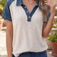 White Denim Polo Top