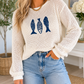 White Knit Fish Sweater