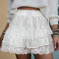 White Lace Ruffle Shorties