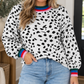 White Leopard Plus Sweater