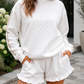 White Polka Dot Casual Set
