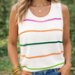Stripe Knotted Sweater Tank