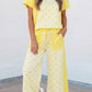 Yellow Polka Dot Pants Set