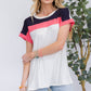 Celeste Full Size Color Block Round Neck Short Sleeve T-Shirt