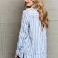 Ninexis Take Your Time Collared Button Down Striped Shirt