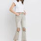 Lovervet Distressed Raw Hem Cropped Flare Jeans