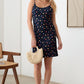 GILLI Floral Ribbed Tie-Back Cami Mini Dress