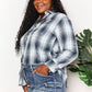 Plaid Dropped Shoulder Shirt
