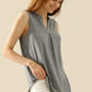 Ninexis Full Size Notched Sleeveless Top