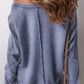 Exposed Seam Long Sleeve Sweatshirt