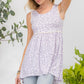 Celeste Full Size Contrast High-Low Hem Tank