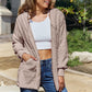 Full Size Teddy Hooded Jacket with Pockets